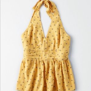 Adorable peplum halter